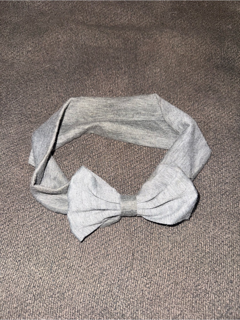 Gray Fabric Bow Headband